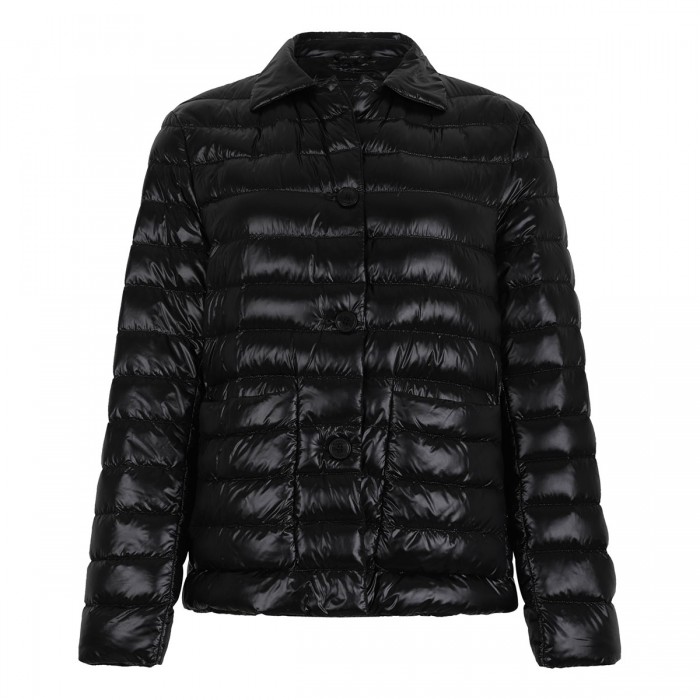 Black ultralight down jacket
