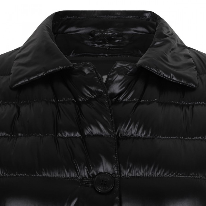 Black ultralight down jacket