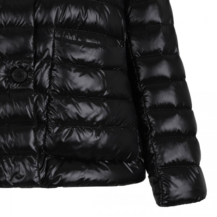 Black ultralight down jacket