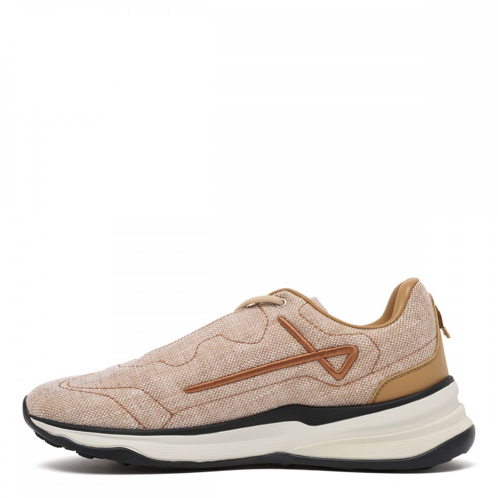 Linen low top sneakers