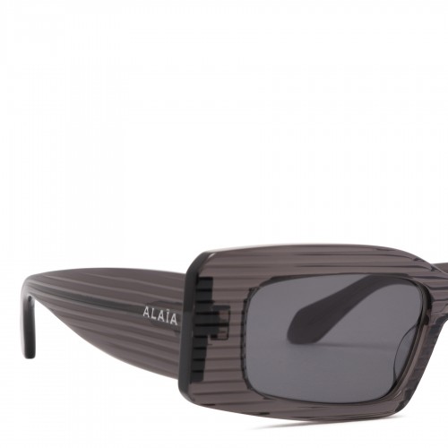 Grey rectangular sunglasses 2