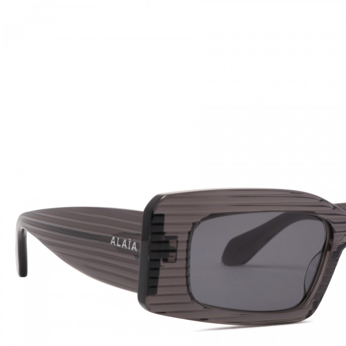 Grey rectangular sunglasses