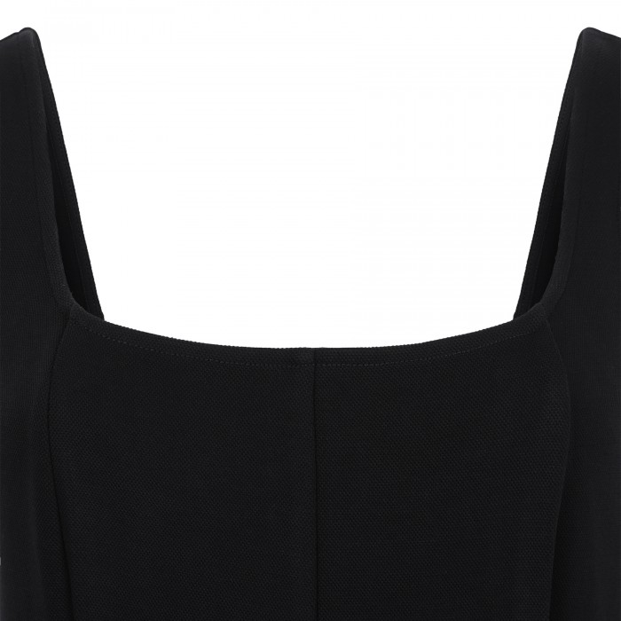 Seamed cotton-blend dress