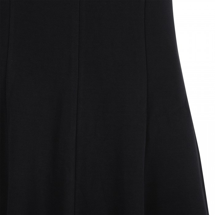 Seamed cotton-blend dress