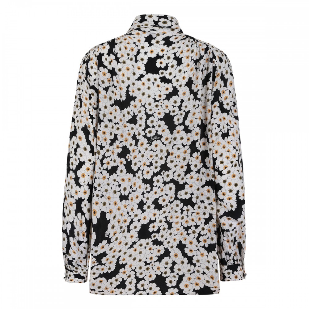 Apres l'hiver primula print silk blouse