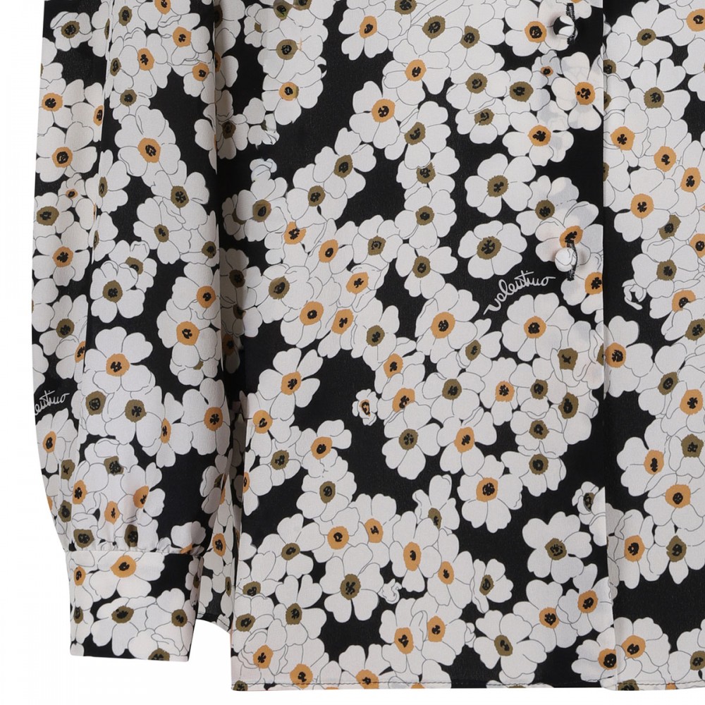 Apres l'hiver primula print silk blouse