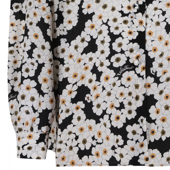 Apres l'hiver primula print silk blouse