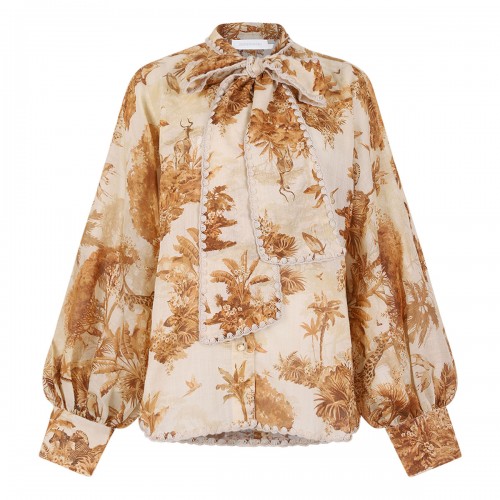 Indra tie neck blouse