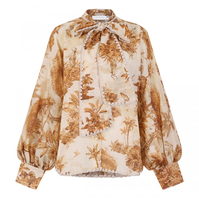 Indra tie neck blouse