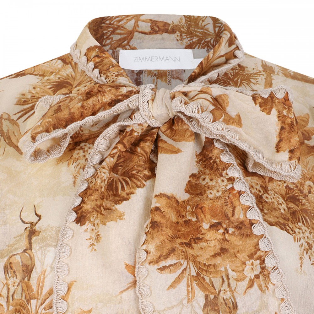 Indra tie neck blouse