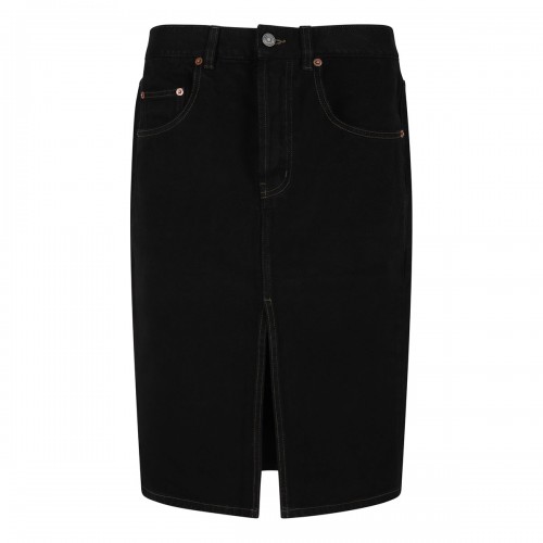 Baggy denim pencil skirt
