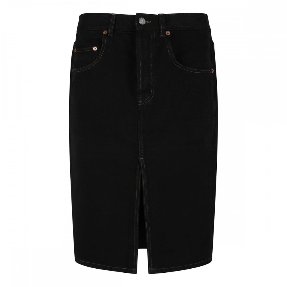 Baggy denim pencil skirt