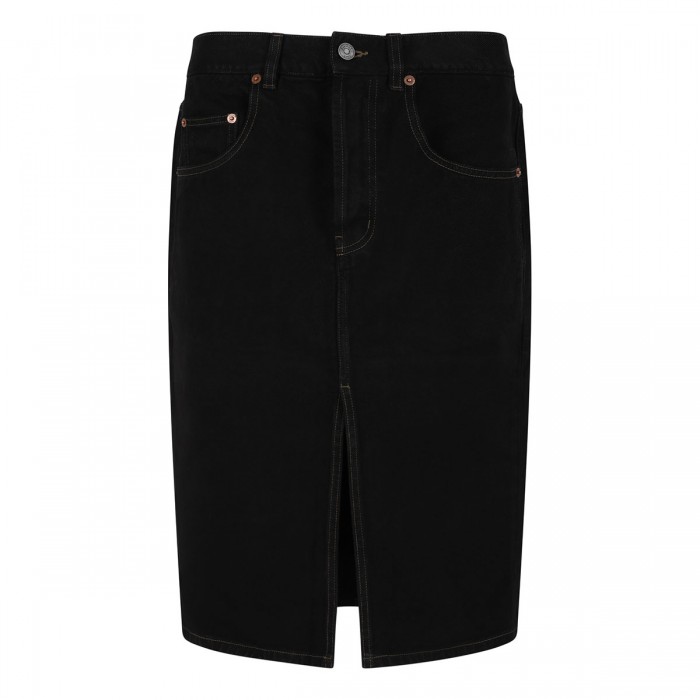 Baggy denim pencil skirt