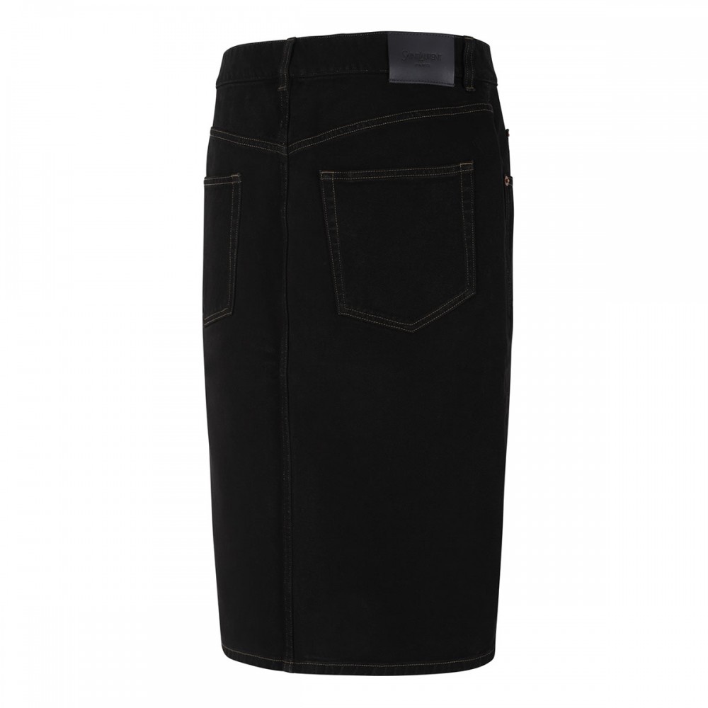 Baggy denim pencil skirt