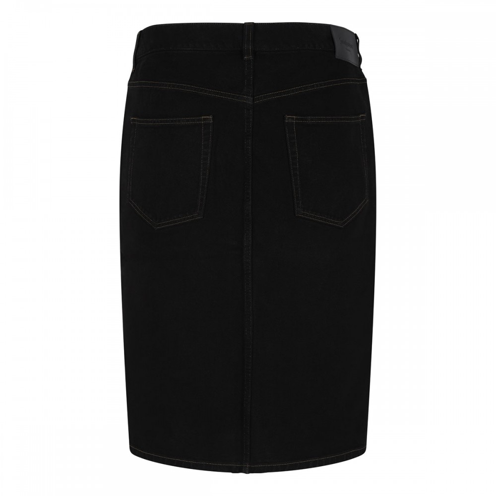 Baggy denim pencil skirt