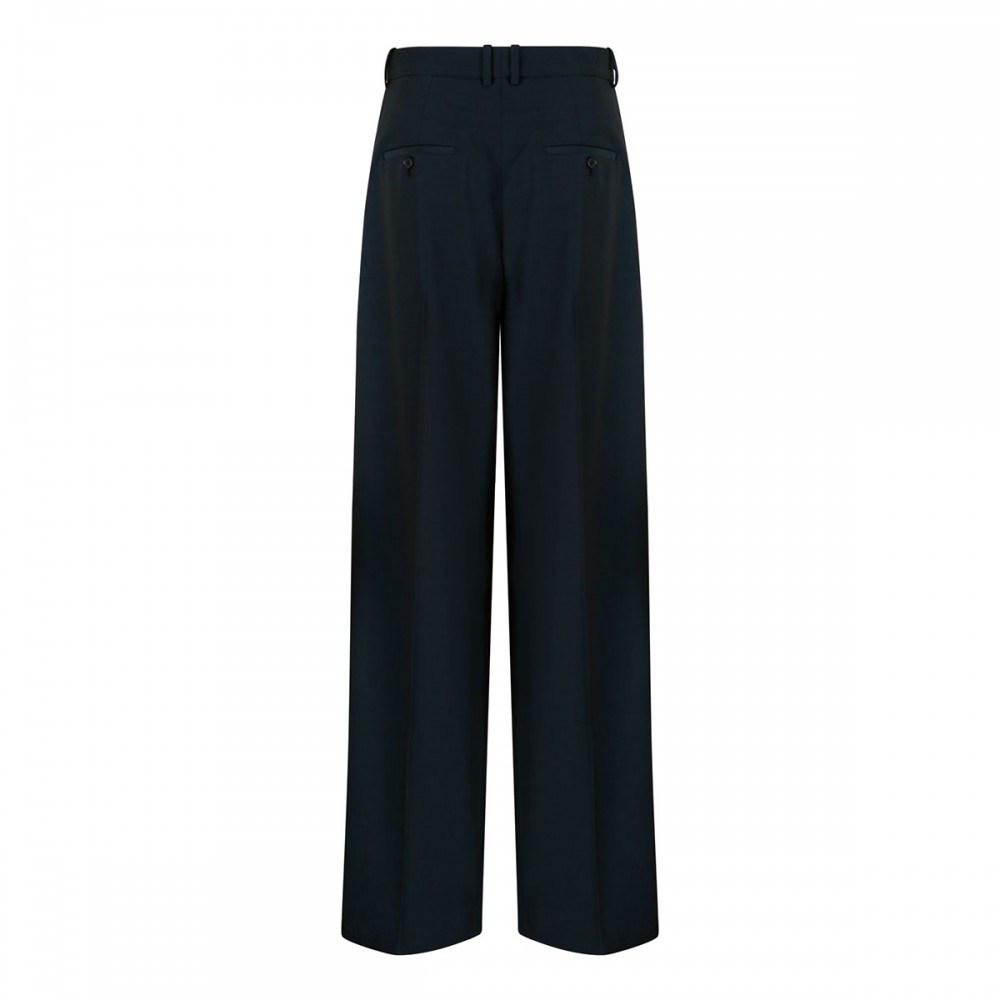 Wool blend wide-leg pants