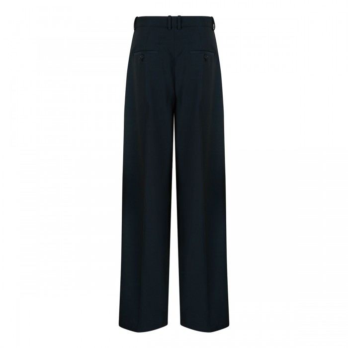 Wool blend wide-leg pants