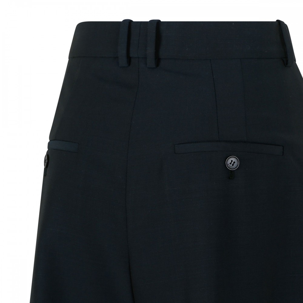 Wool blend wide-leg pants