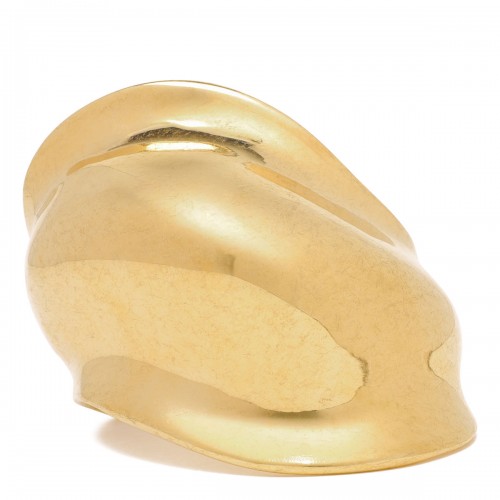 Gold-tone brass bracelet cuff