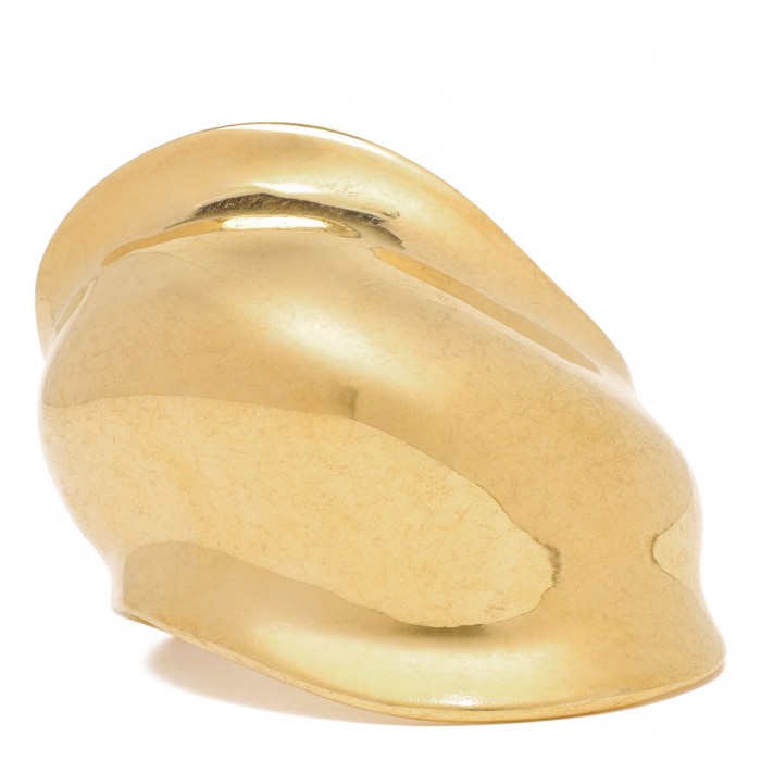 Gold-tone brass bracelet cuff