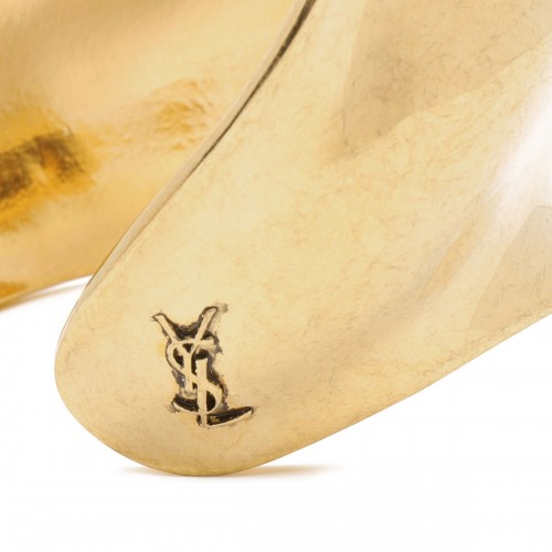 Gold-tone brass bracelet cuff 2