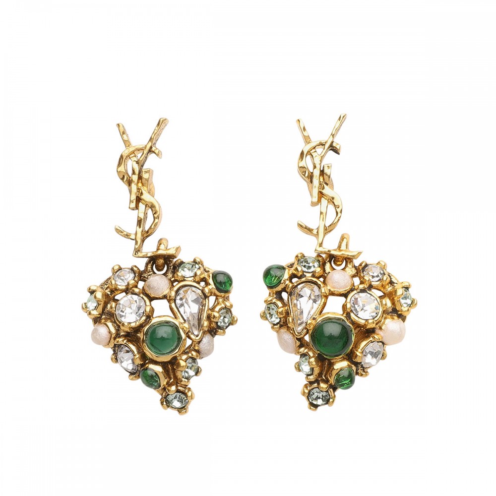 Cassandre crystal heart earrings