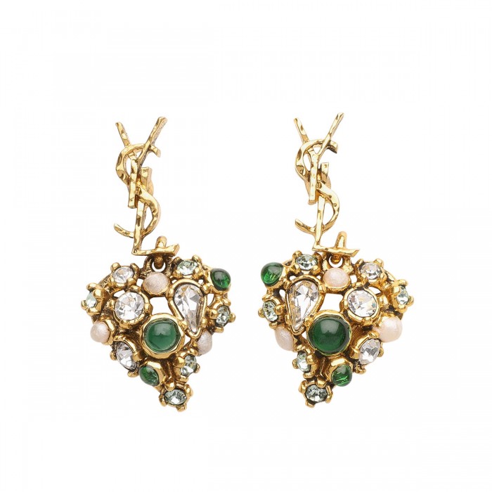 Cassandre crystal heart earrings