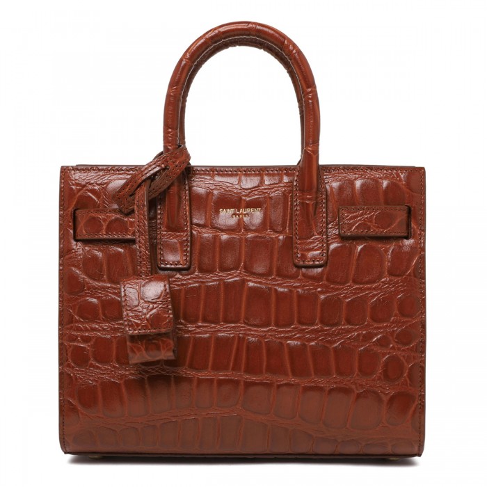 Sac de Jour croc-embossed leather nano bag