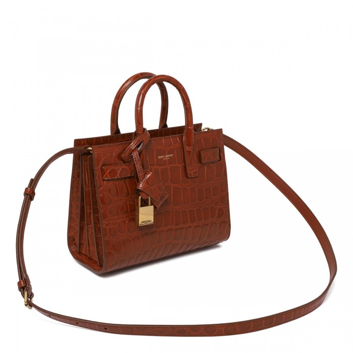 Sac de Jour croc-embossed leather nano bag