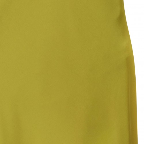 Acid green satin long dress 2