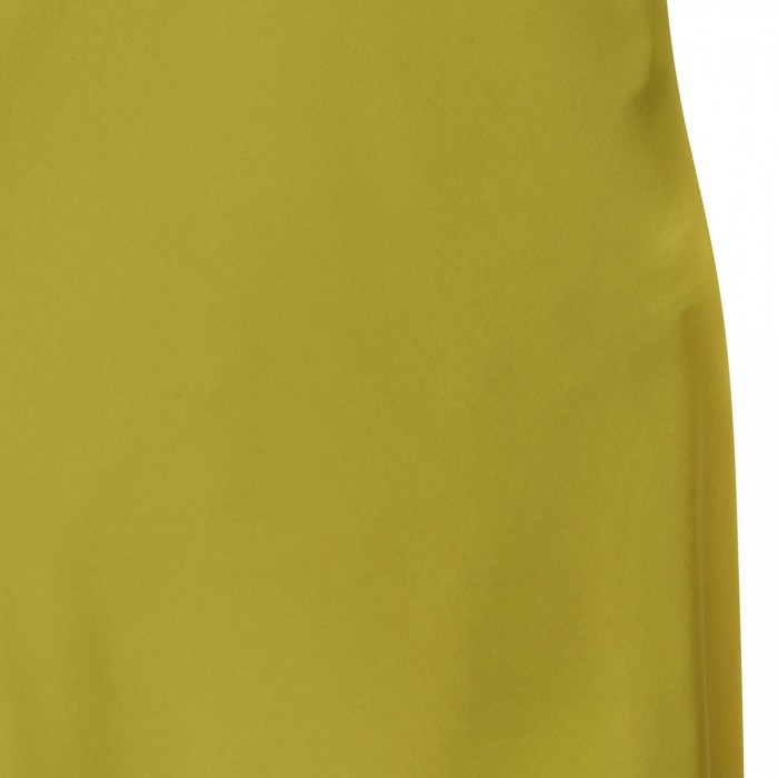 Acid green satin long dress