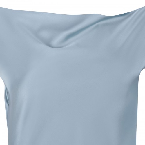 Sky blue satin long dress 2