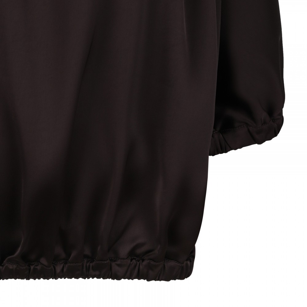 Dark brown satin top