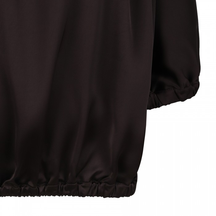 Dark brown satin top