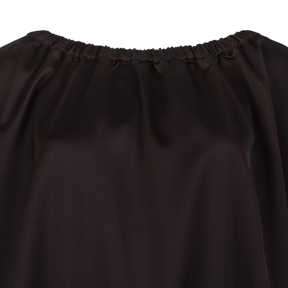 Dark brown satin top