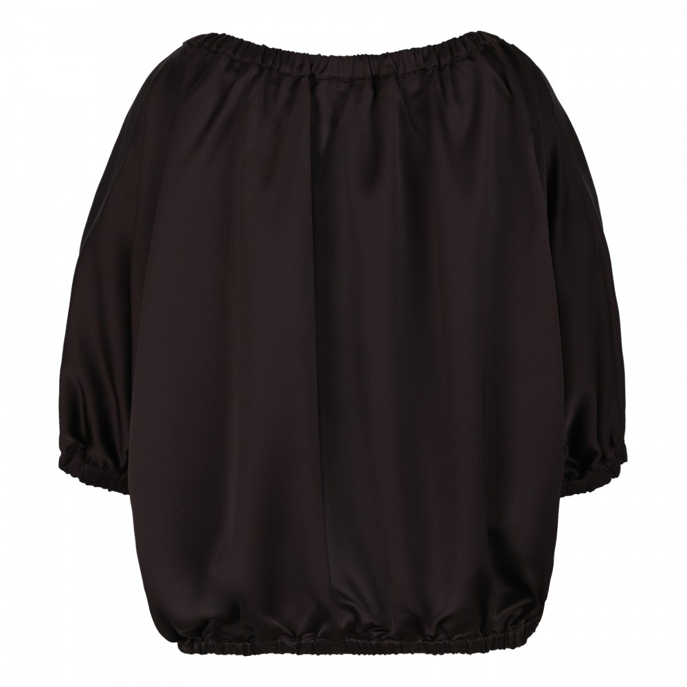 Dark brown satin top