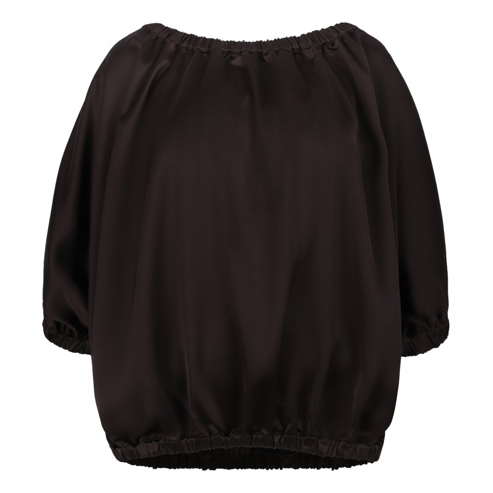 Dark brown satin top