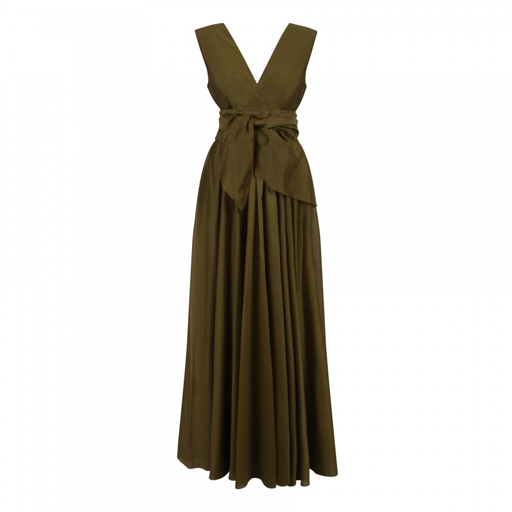 Avocado hue maxi dress