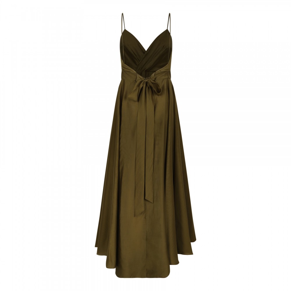 Avocado hue maxi dress