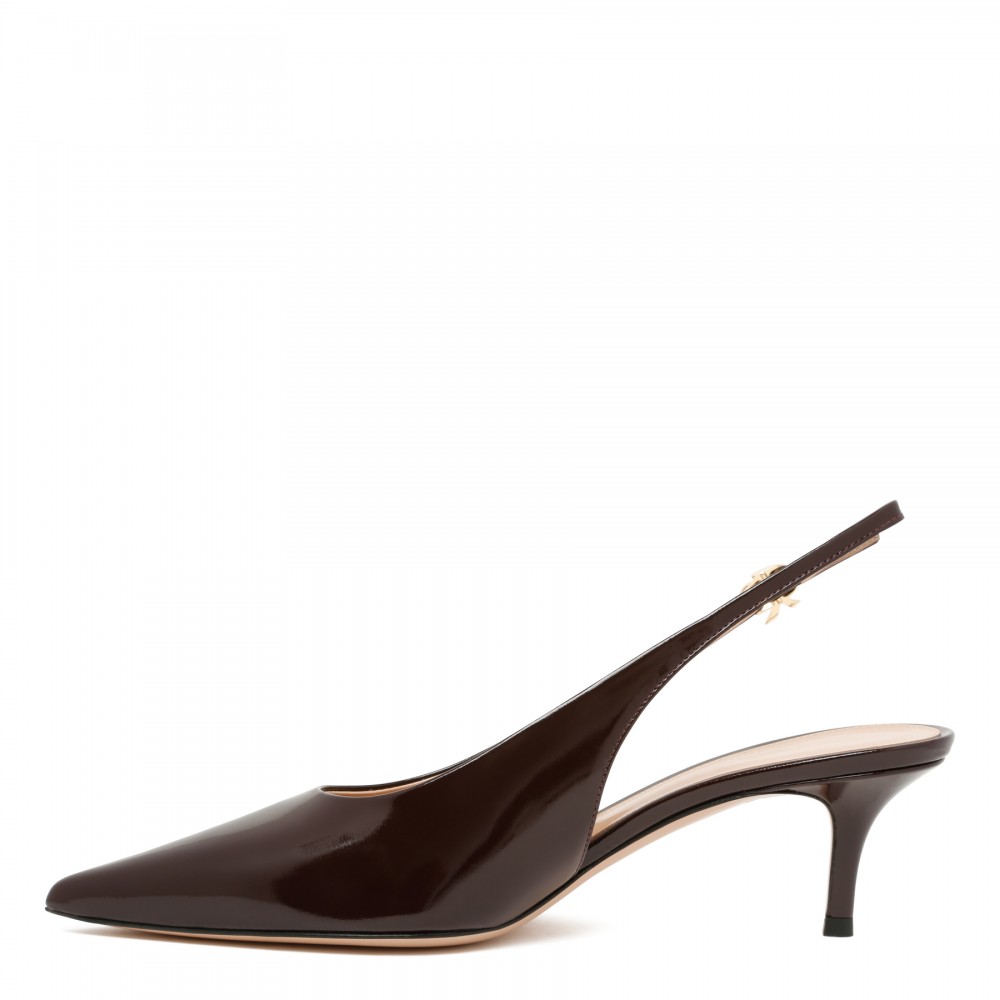 Robbie 55 leather slingback pumps