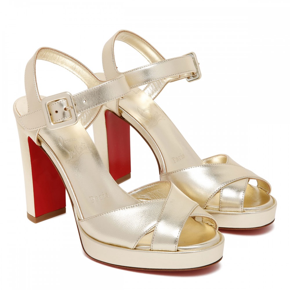 Cora 100 metallic leather sandals