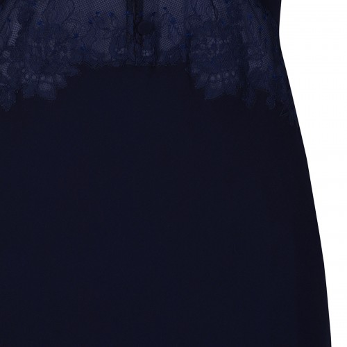 Navy lace georgette maxi dress 2
