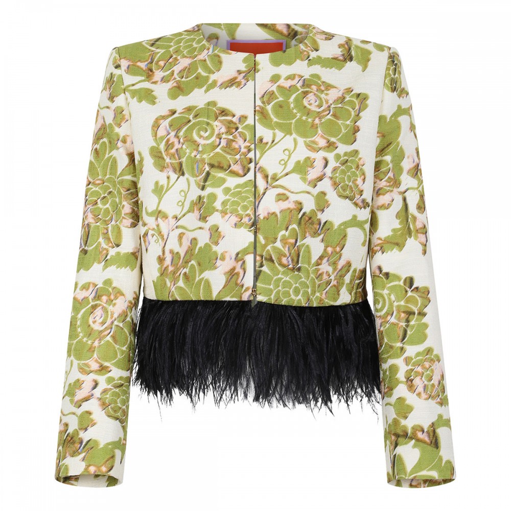 Bijoux jacket with feathers