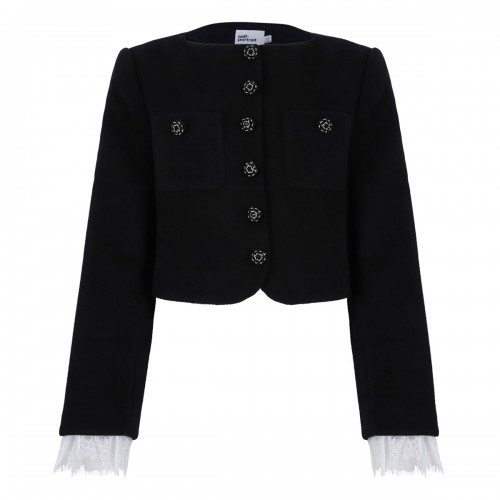 Black button down jacket
