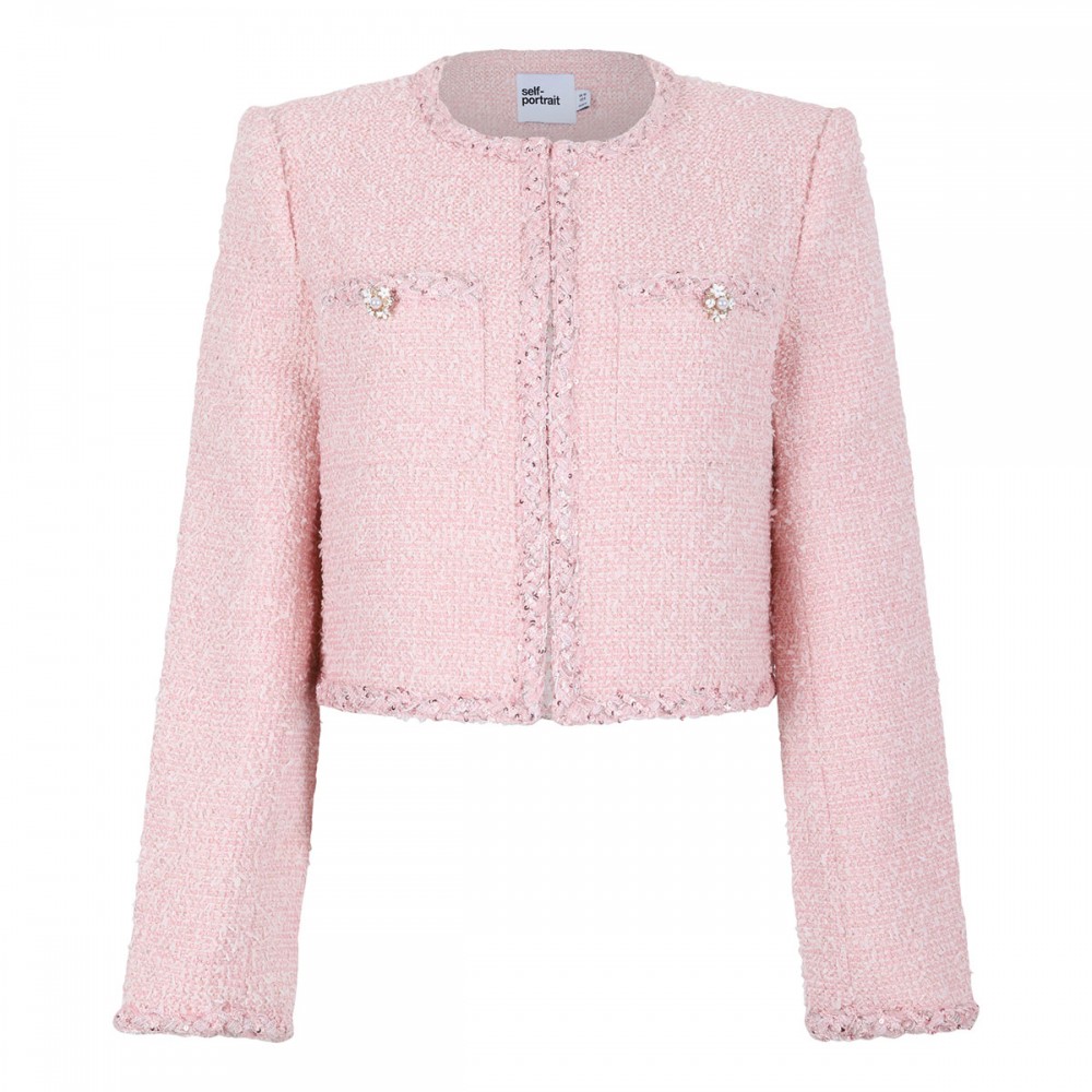 Pink boucle jacket
