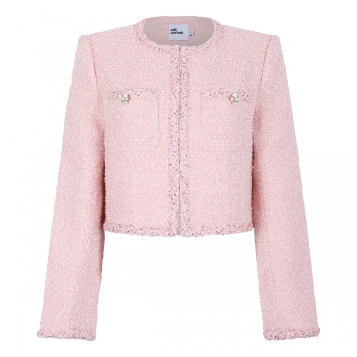 Pink boucle jacket
