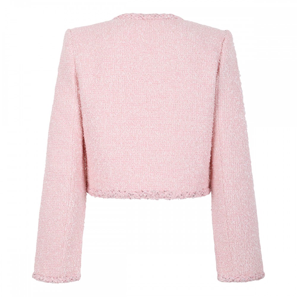 Pink boucle jacket