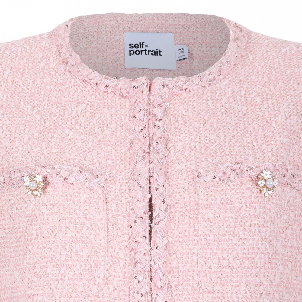 Pink boucle jacket