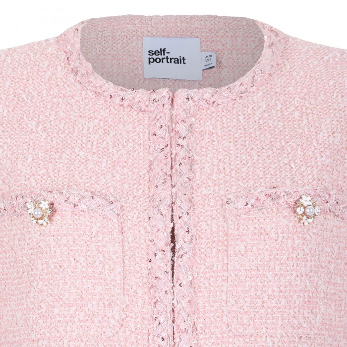 Pink boucle jacket