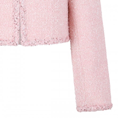 Pink boucle jacket 2
